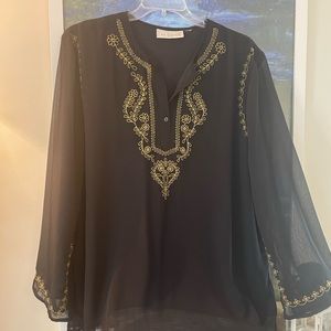 Jane Ashley sheer dressy top, 3X